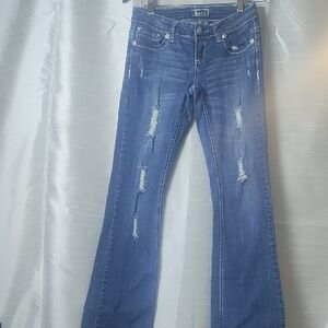 Soundgirl Blue‎ Flare Wide Leg Jeans
